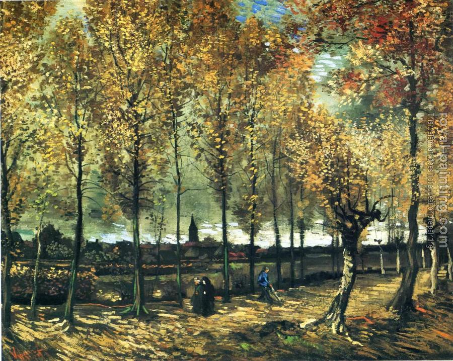Vincent Van Gogh : Lane with Poplars II